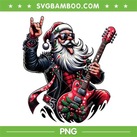 Santa Rock And Roll PNG