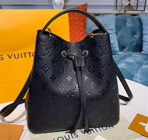 Louis Vuitton Monogram Empreinte Neonoe MM M45256-black | Louis vuitton handbags black, Louis ...