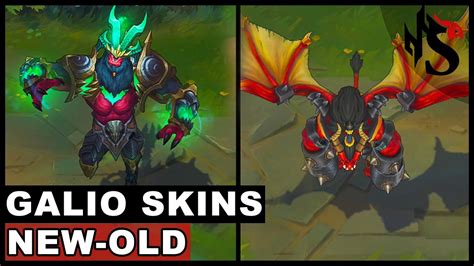 All Galio Skins New and Old Texture Comparison - Champion Rework 2017 ...