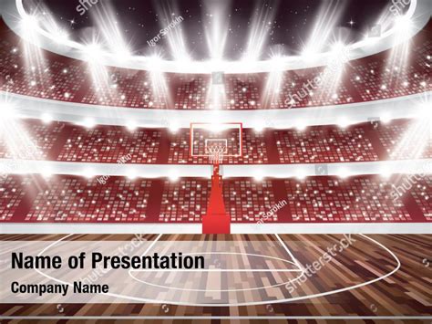 Illumination professional basketball court PowerPoint Template ...