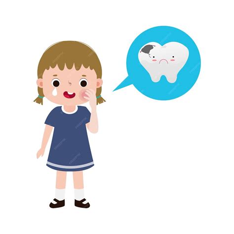 Premium Vector | Toothache child cute cartoon flat style isolated on white background vector ...