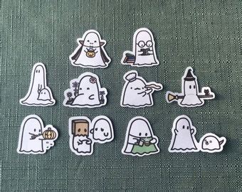 Cute Ghost Stickers - Etsy