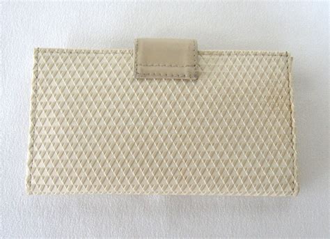 Liz Claiborne Designer Wallet Tan Beige Leather Trim Vintage