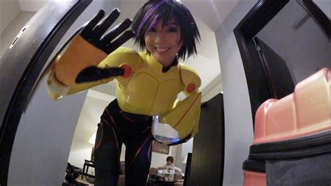 Big Hero 6 GoGo Tomago cosplay and magnetic discs! - YouTube