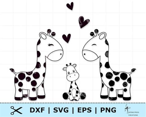 Giraffe Family SVG