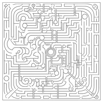 Maze Outline PNG Transparent Images Free Download | Vector Files | Pngtree