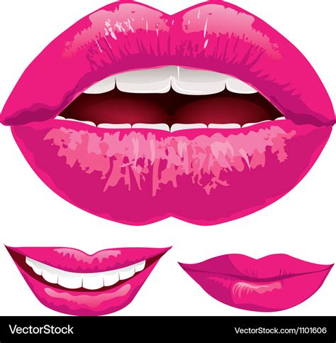 Pink lips Royalty Free Vector Image - VectorStock