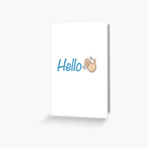 "hello and wave emoji" Greeting Card by empd47 | Redbubble