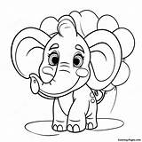 Funny Drunk Elephant With Balloons Coloring Page  Pagescom sketch template