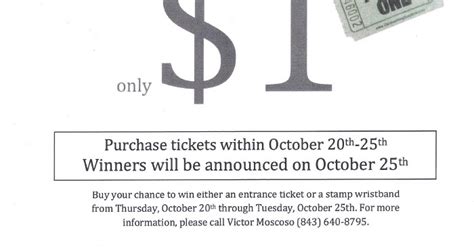 TTC Student Activities: Oct. 20-25: Coastal Carolina Fair Tickets, Drawing