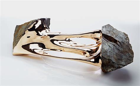 Stretched Bronze & Stone Sculptures By Romain Langlois