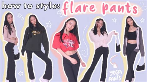 How To Style: Flared Pants | cute yoga pants outfits - YouTube