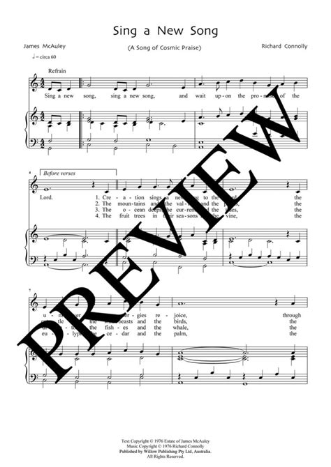 Sing A New Song (Connolly & McAuley) | Willow Publishing