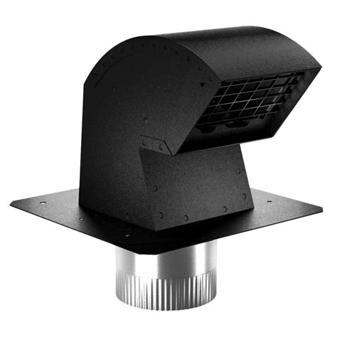 Everbilt 4 in. Galvanized Roof Vent Cap in Black-VTH0007 - The Home Depot