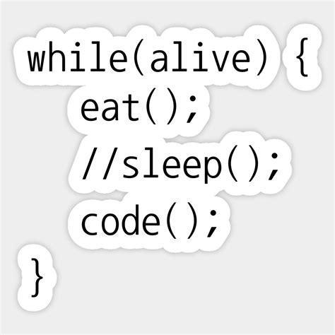 Eat Sleep Code Sticker