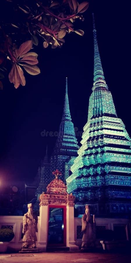 Wat Pho at Night in Thailand. Stock Photo - Image of beautiful, thailandnvisit: 141098280