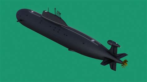 game-ready Akula-class submarine 3D model | CGTrader