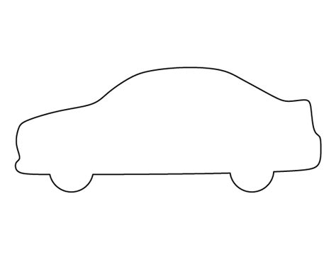 Car pattern. Use the printable outline for crafts, creating stencils, scrapbooking, and more ...