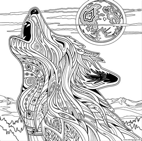 Wolf Coloring Pages For Adults Printable - Dennis Henninger's Coloring ...