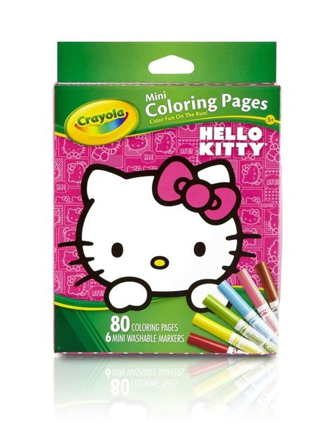 Crayola Hello Kitty Mini Coloring Pages & Markers, 86 Piece Set Art Gift for ... #Crayola ...