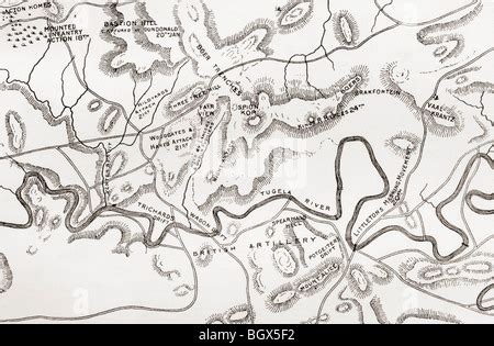 Battle of Spion Kop Map Stock Photo: 139537005 - Alamy