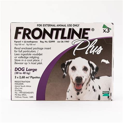 Frontline Plus Flea and Tick Treatment for Large Dogs 6 Dose 45 to 88 lbs – Total Pooch