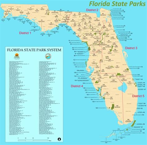 Florida State Parks Map - List of Florida State Parks - Ontheworldmap.com