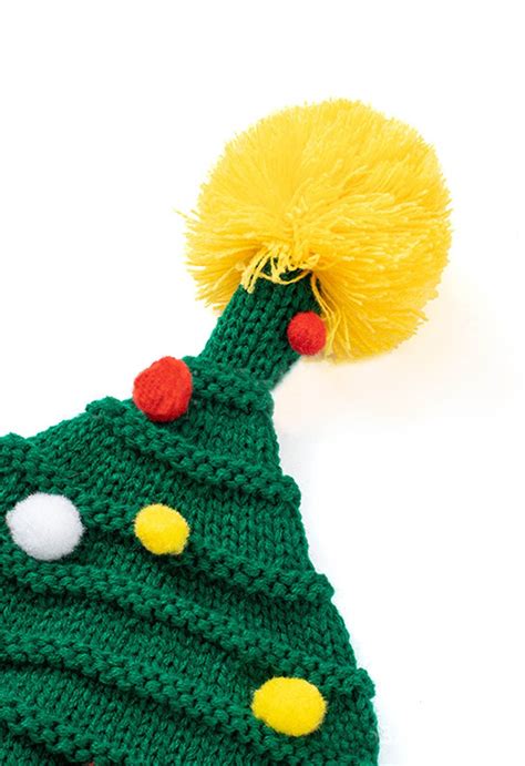 Christmas Tree Pom-Pom Beanie Hat - Retro, Indie and Unique Fashion