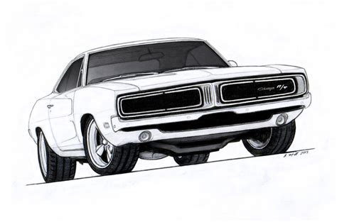 1969 Dodge Charger R/T Pro Touring Drawing by Vertualissimo.deviantart.com on @DeviantArt | 1969 ...