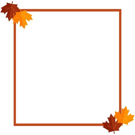 Fall Border Clip Art - 10 Free PDF Printables | Printablee | Fall ...