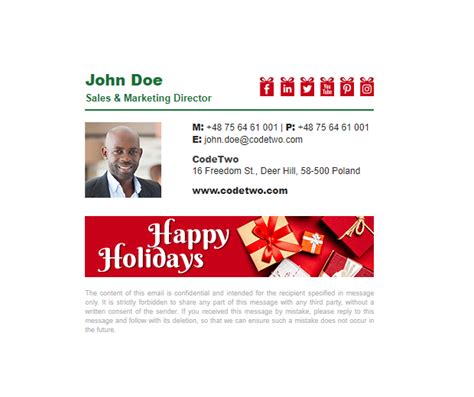 Happy Holidays Signature For Email