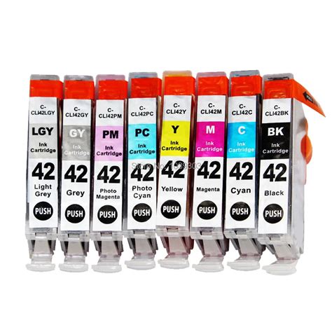 8x Ink Cartridges Compatible for Canon Pixma Pro 100 S Pro 100s Printer CLI 42-in Ink Cartridges ...