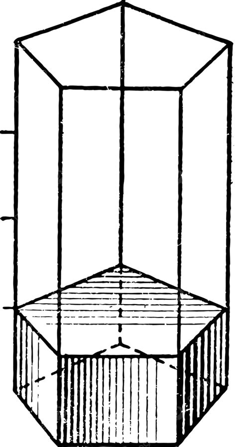 Volume Of Pentagonal Prism Vintage Illustration Engraved Volume Art Vector, Engraved, Volume ...