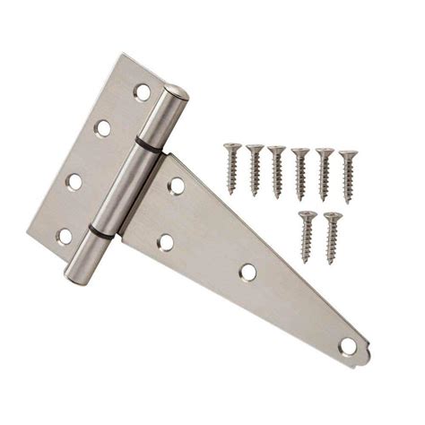 Everbilt 6 in. Stainless Steel Heavy Duty Tee Hinge-17902 - The Home Depot