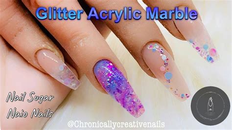 Acrylic nails | Nail Sugar | Naio Nails | Glitter | Marble | - YouTube