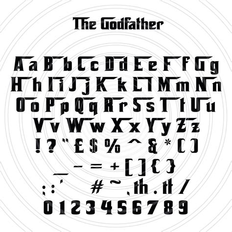 The Godfather Serif Movie Mob Gangster Mafia Installable Font Text ...