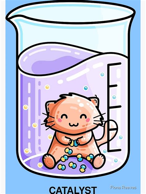 "Catalyst Cute Chemistry Cat Pun" Poster by freeves | Redbubble