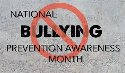 October is National Bullying Prevention Awareness Month