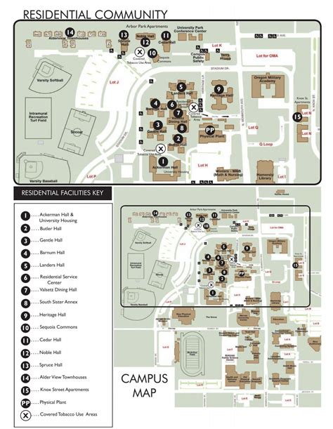 Residence Hall Map and Directions to Campus