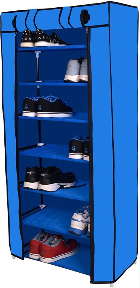Mild Steel Magna Homewares 7 Layers Smart Shoe Rack with Dustproof Cover -Blue at Rs 990/piece ...