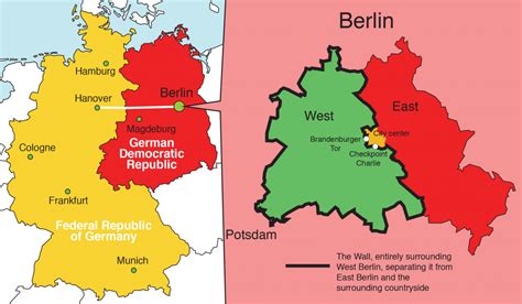 Berlin Wall Border Map