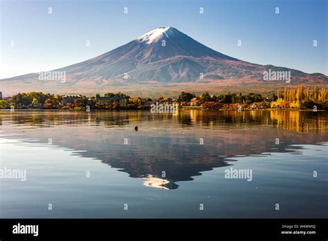 Mt. Fuji at Kawaguchi Lake in Japan Stock Photo - Alamy