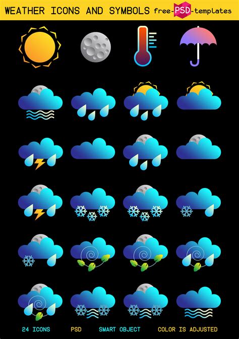 Printable Kids Weather Symbols