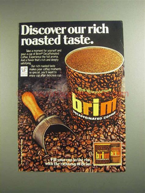 1984 Brim Decaffeinated Coffee Ad - Rich Roasted Taste