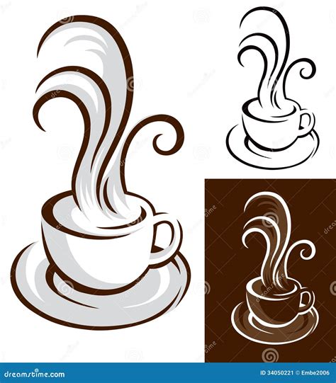 Coffee Cup with Steam stock vector. Illustration of drawing - 34050221