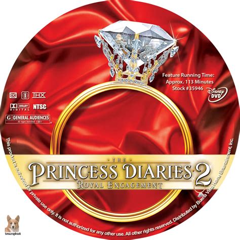 The Princess Diaries 2 dvd label (2004) R1 Custom