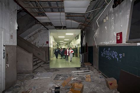 Then-and-Now Photos of Abandoned Detroit School | Bored Panda