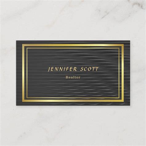 Minimalist Luxury Black Gold Business Card | Zazzle