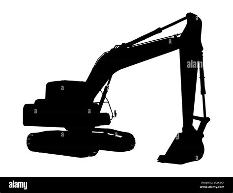 Excavator silhouette vector art Stock Vector Image & Art - Alamy