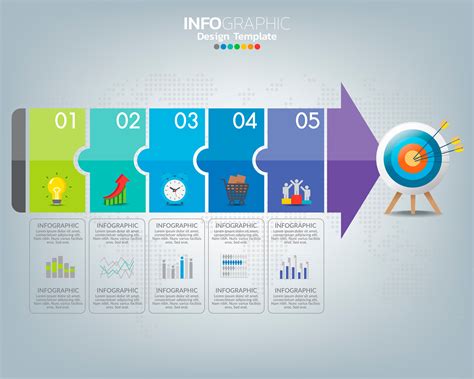 Colorful Arrow Infographic Chart - Download Free Vectors, Clipart Graphics & Vector Art